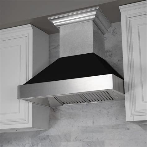 should stainless steel hood butt up to cabinets|range hood wall cabinet design.